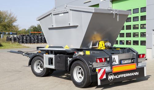 Rimorchio con cassone ribaltabile - HMA1812  - Hüffermann Transportsysteme GmbH  - da cantiere / a 2 assi / trainato