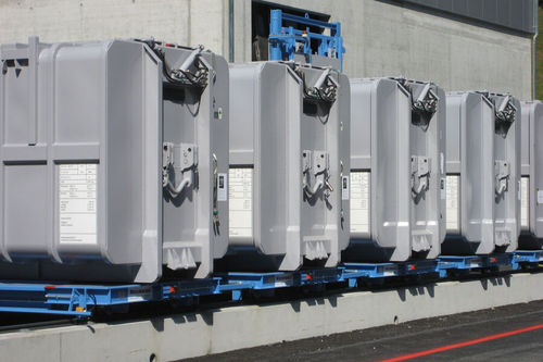 Carrello da trasporto - Husmann Umwelt-Technik - per movimentazione / porta-contenitori