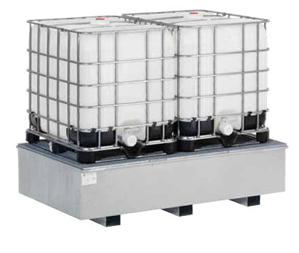 Vasca di raccolta per contenitore IBC - WSR-BG 13.22/1000 - LaCont Umwelttechnik GmbH  - in lamiera d'acciaio / per pallet