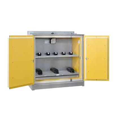 Armadio di stoccaggio - B80-8013-A - LaCont Umwelttechnik GmbH  - a pavimento / a 2 porte / per batterie agli ioni di litio