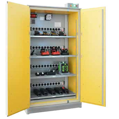 Armadio di stoccaggio - B80-8006-A - LaCont Umwelttechnik GmbH  - a pavimento / con 2 sportelli / per batterie agli ioni di litio
