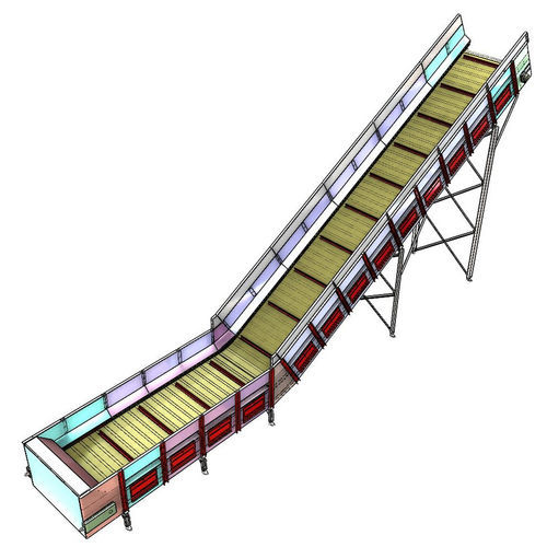 Trasportatore a nastro - Lyndex Recycling Systems Ltd - inclinato / da trasporto / con motore elettrico