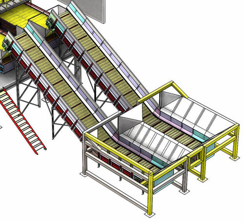 Tramoggia di alimentazione - Lyndex Recycling Systems Ltd - per rifiuti / inclinata