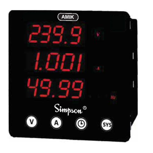 Apparecchio di misura parametri elettrici - Amik series - Simpson - di corrente CA / di frequenza / di velocità