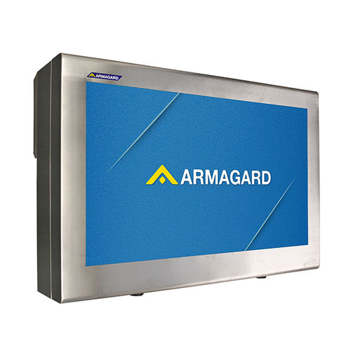 Scatola display LCD - SDS series - Armagard Ltd - con montaggio a parete / rettangolare / in acciaio inossidabile