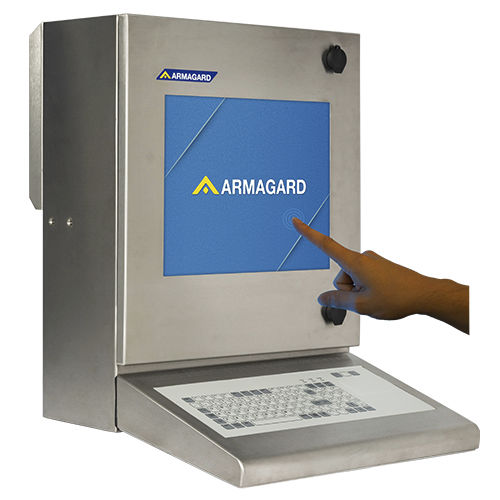 Scatola con touch screen LCD - SENC-350 - Armagard Ltd - rettangolare / in acciaio inossidabile / medica