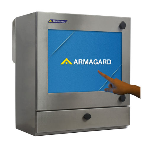 Scatola con touch screen LCD - SENC-450 - Armagard Ltd - a parete / rettangolare / in acciaio inossidabile