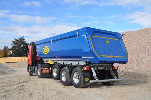 Semirimorchio con cassone ribaltabile - MPHS series - MEILLER F. X. Fahrzeug- und Maschinenfabrik GmbH & Co KG - per blocchi in calcestruzzo / a 3 assi / a 2 assi