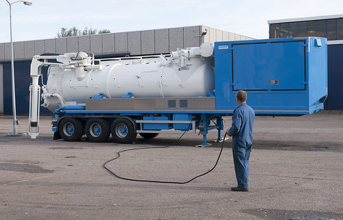 Semirimorchio per cisterna - Vacu-Press® 8000 3-axle - Naaktgeboren Rotterdam B.V.  - a 3 assi / trainato / aspiratore