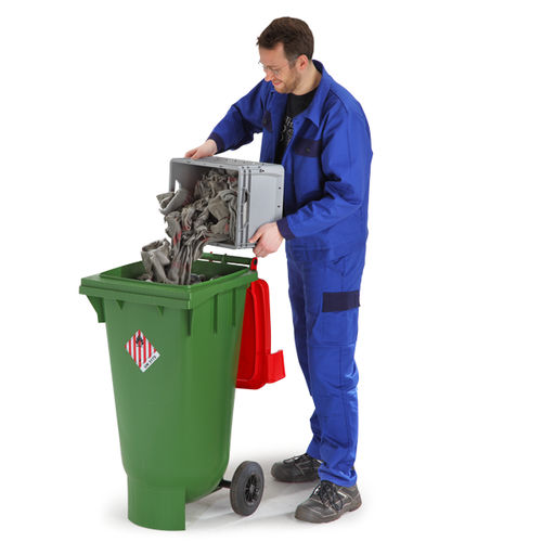 Contenitore per rifiuti in HDPE - UN-BOXX	series - P. Henkel GmbH  - per rifiuti pericolosi / con coperchio / con 2 ruote