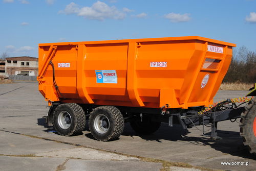 Rimorchio con cassone ribaltabile - T510–2 - Pomot Sp. z o. o. (GmbH) Chojna  - da cantiere / tandem / trainato