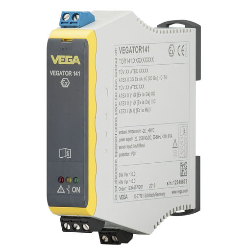 Condizionatore di segnale 4-20 mA - VEGATOR 141 - VEGA Grieshaber KG - mono-via / su guida DIN / per rilevamento di livello