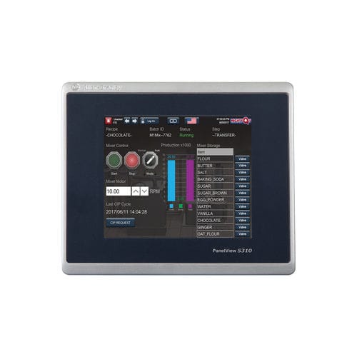 Terminale con touch screen - PanelView 5000 - Allen-Bradley - ad incastro / LCD a colori / per macchina