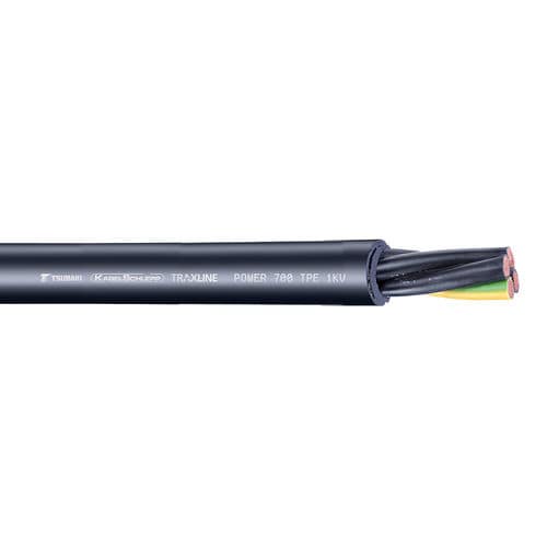 Cavo elettrico di alimentazione - TRAXLINE® POWER 700 1 KV - TSUBAKI KABELSCHLEPP - antifiamma / resistente all'olio / resistente agli UV