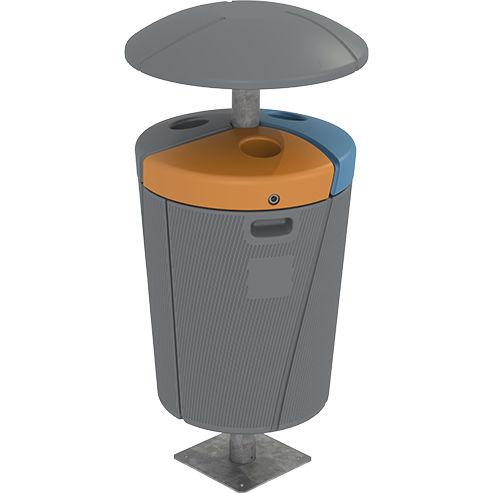 Contenitore per rifiuti in acciaio - PHOENIX - SULO Umwelttechnik GmbH  - per scarti industriali / con coperchio circolare