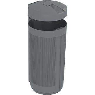 Contenitore per rifiuti in acciaio - PRIMA LINEA - SULO Umwelttechnik GmbH  - per scarti industriali / con coperchio circolare