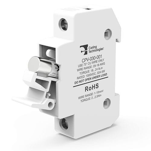 Porta fusibile cilindrico - CPV series - Carling Technologies - su guida DIN / compatto / classe gPV