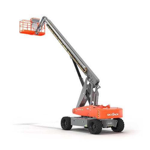 Piattaforma telescopica su ruota - SJ22/28 TE+ - Skyjack - semovente / con alimentazione a batteria / per terreno accidentato