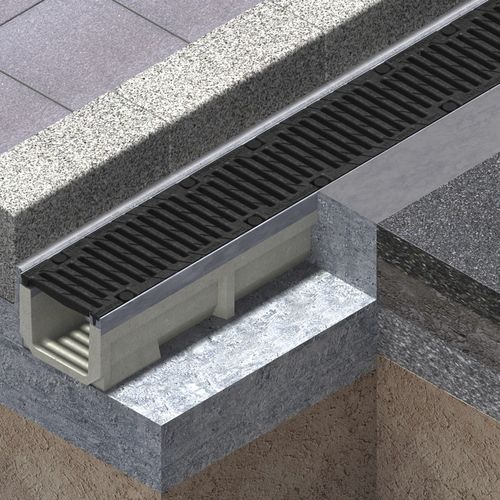 Canaletta in acciaio inossidabile - CIVIL - S series - ULMA Architectural Solutions  - a fessura / con griglie / da pavimento