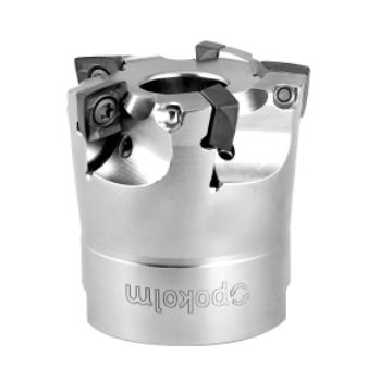 Fresa a riccio - QUADWORX® M - POKOLM Frästechnik GmbH & Co. KG - a inserti multitaglienti / di sgrossatura / per acciaio