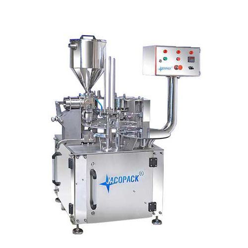 Riempitrice sigillatrice per bicchieri - TEKM1 - Jacopack - controllata da PLC / rotativa / per prodotti al cioccolato