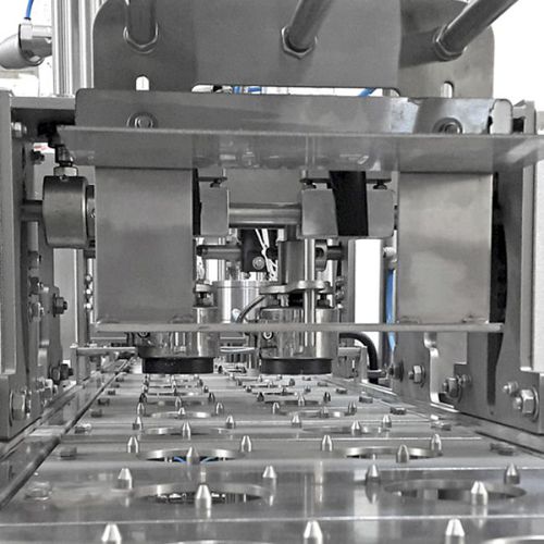 Riempitrice sigillatrice per bicchieri - T2 - Jacopack - controllata da PLC / lineare / per bevande