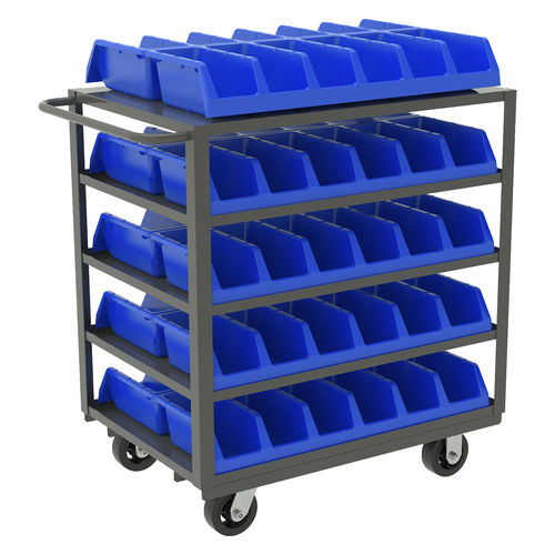 Carrello di stoccaggio - R5SYTxx series - Akro Mils - in acciaio / a ripiani / porta-contenitori