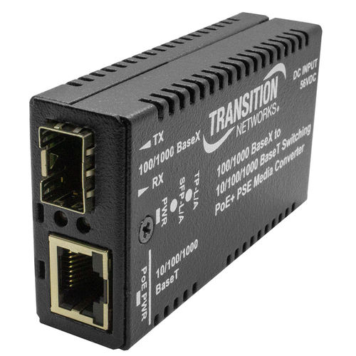 Convertitore di media - M/GE-PSW-PSE-01 - Nom du compte Lantronix - Ethernet / Ethernet gigabit / in fibra ottica