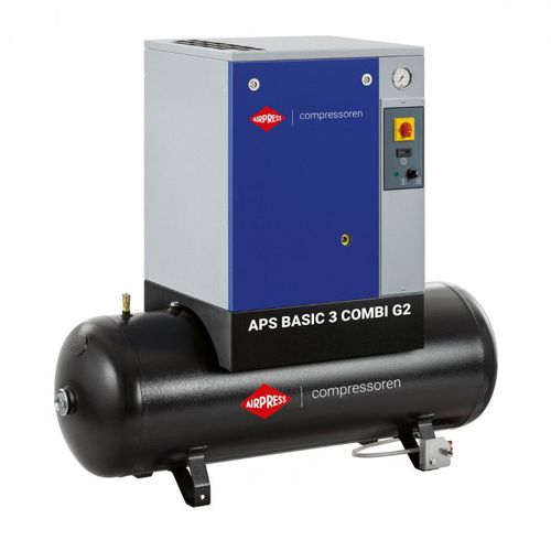 Compressore a vite - APS 3 Basic G2 Combi - AIRPRESS - d'aria / con motore elettrico / fisso