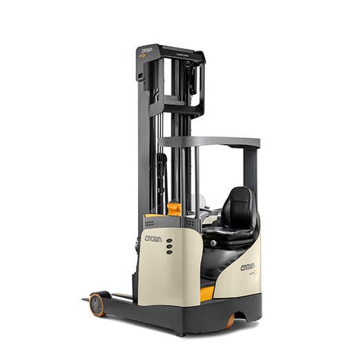 Carrello elevatore retrattile elettrico - ESR 1240 - CROWN - con seduta laterale / per corsie strette / per magazzino frigorifero