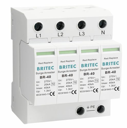 Limitatore di sovratensione di tipo 2 - BR-40 4P series - Britec Electric Co., Ltd - classe IEC 2 / per impianto elettrico / di telesegnalazione