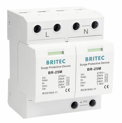 Limitatore di sovratensione di tipo 1 - BR-25M 2P series - Britec Electric Co., Ltd - di tipo 2 / di tipo 3 / classe I