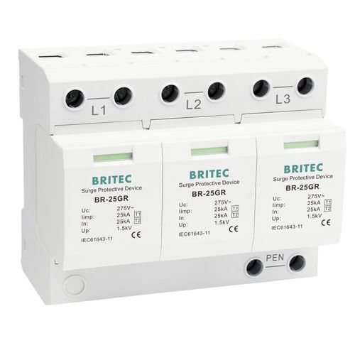 Limitatore di sovratensione di tipo 1 - BR-25GR 3P series - Britec Electric Co., Ltd - di tipo 2 / classe I / classe II