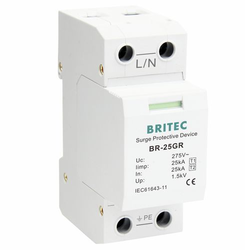 Limitatore di sovratensione di tipo 1 - BR-25GR 1P series - Britec Electric Co., Ltd - di tipo 2 / classe I / classe II