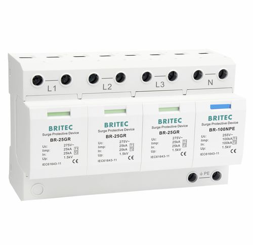 Limitatore di sovratensione di tipo 1 - BR-25GR 3+1 series - Britec Electric Co., Ltd - classe I / per impianto elettrico / per linea elettrica