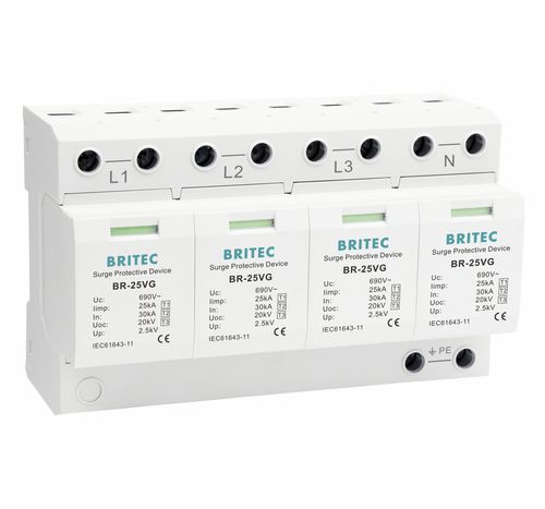 Limitatore di sovratensione di tipo 1 - BR-25VG 4P series - Britec Electric Co., Ltd - di tipo 2 / di tipo 3 / classe I