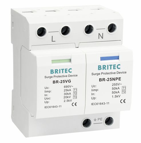 Limitatore di sovratensione di tipo 1 - BR-25VG 1+1 series - Britec Electric Co., Ltd - di tipo 2 / di tipo 3 / classe I