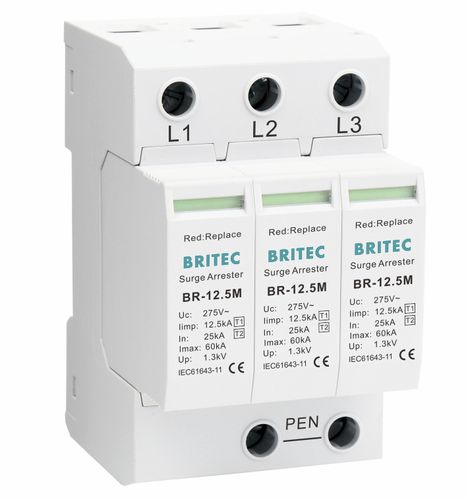 Limitatore di sovratensione di tipo 1 - BR-12.5M 3P series - Britec Electric Co., Ltd - di tipo 2 / classe I / classe II