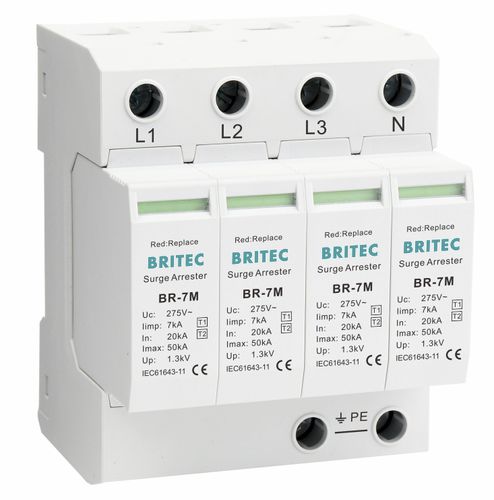Limitatore di sovratensione di tipo 1 - BR-7M 4P series - Britec Electric Co., Ltd - di tipo 2 / classe I / classe II