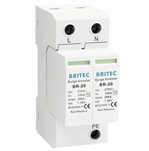Limitatore di sovratensione 2 poli - BR-20 2P series - Britec Electric Co., Ltd - di tipo 2 / classe II / per impianto elettrico