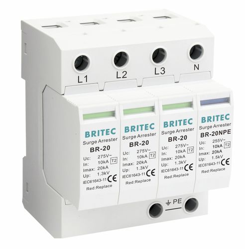 Limitatore di sovratensione di tipo 2 - BR-20 3+1 series - Britec Electric Co., Ltd - classe II / per impianto elettrico / di telesegnalazione