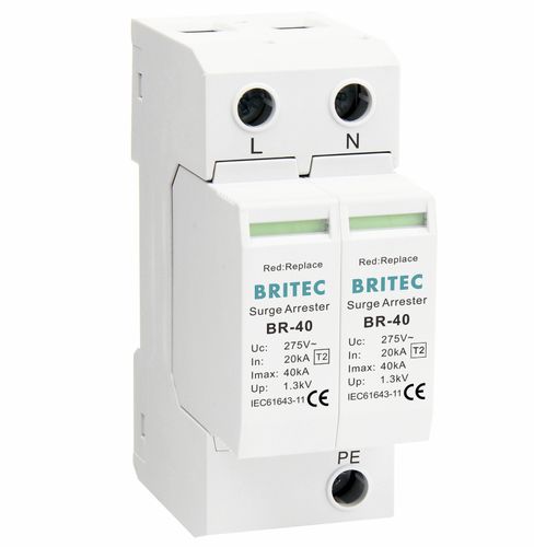 Limitatore di sovratensione di tipo 2 - BR-40 2P series - Britec Electric Co., Ltd - classe II / per impianto elettrico / di telesegnalazione