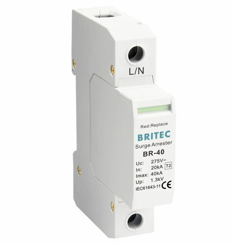 Limitatore di sovratensione di tipo 2 - BR-40 1P series - Britec Electric Co., Ltd - classe II / di telesegnalazione / per impianto elettrico