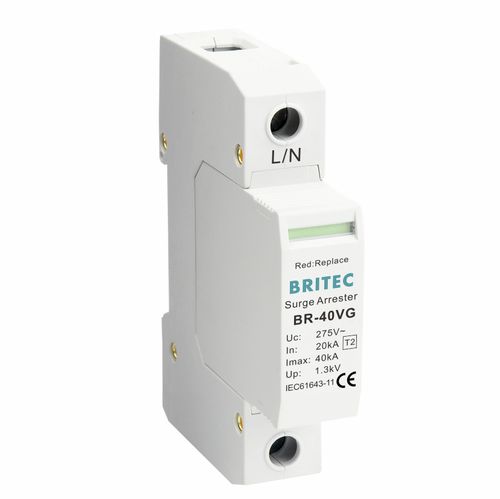 Limitatore di sovratensione di tipo 2 - BR-40VG 1P series - Britec Electric Co., Ltd - classe II / di telesegnalazione / a presa