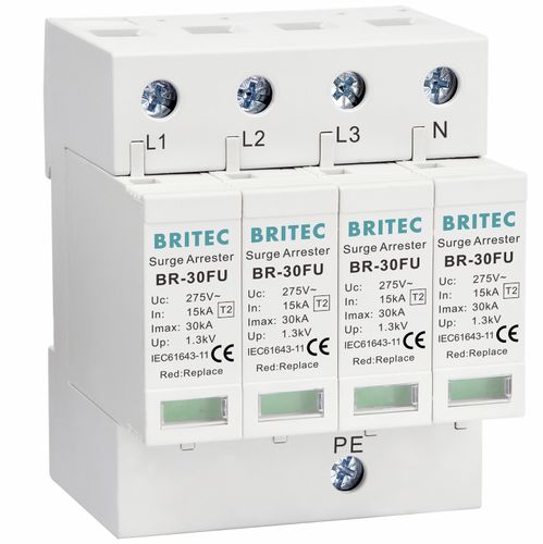 Limitatore di sovratensione di tipo 2 - BR-30FU 4P series - Britec Electric Co., Ltd - classe II / per impianto elettrico / di telesegnalazione