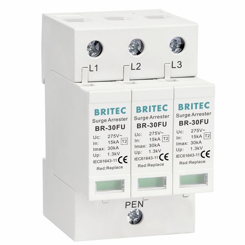Limitatore di sovratensione di tipo 2 - BR-30FU 3P series - Britec Electric Co., Ltd - classe II / di telesegnalazione / a varistori
