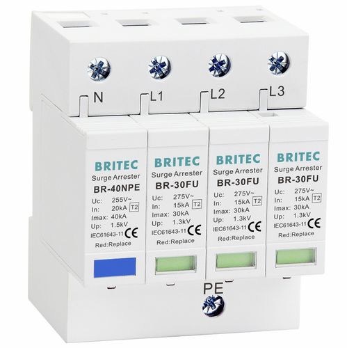 Limitatore di sovratensione di tipo 2 - BR-30FU 3+1 series - Britec Electric Co., Ltd - classe II / per impianto elettrico / a varistori
