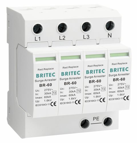 Scaricatore di sovratensione 4 poli - BR-60 4P series - Britec Electric Co., Ltd - di tipo 2 / classe II / di telesegnalazione