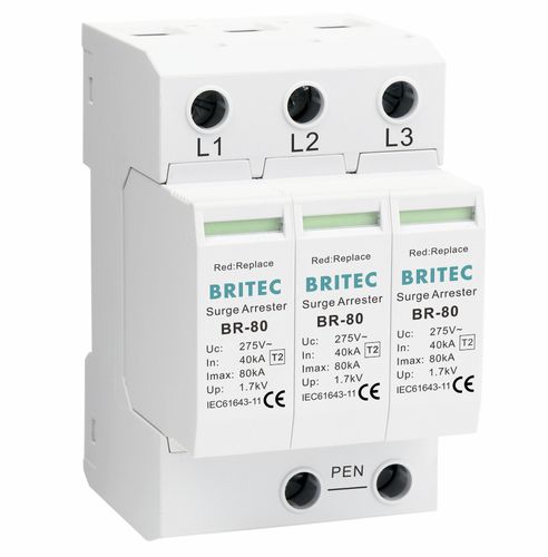 Limitatore di sovratensione AC - BR-80 3P series - Britec Electric Co., Ltd - di tipo 2 / classe II / per impianto elettrico
