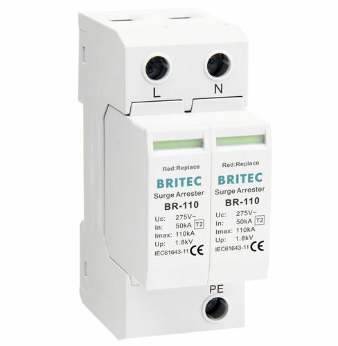 Limitatore di sovratensione su guida DIN - BR-110 2P series - Britec Electric Co., Ltd - di tipo 2 / classe II / per impianto elettrico